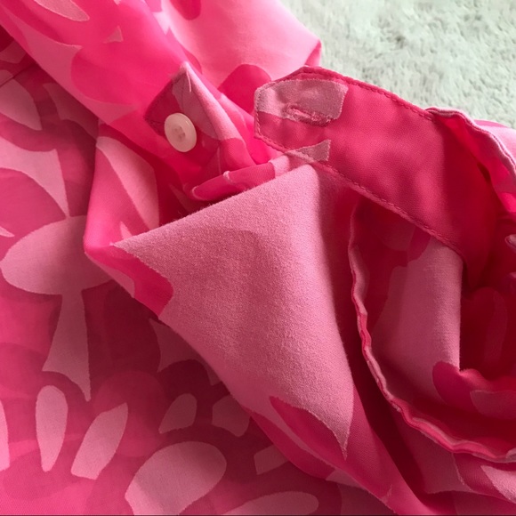 Lilly Pulitzer Eliot Resort Pink Floral Button Top - Picture 6 of 8